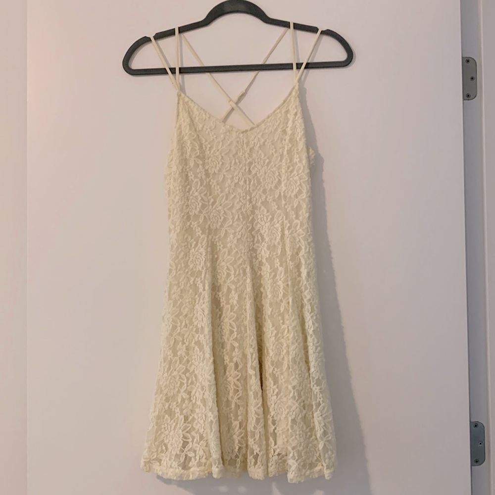 White Lace American Eagle Dress